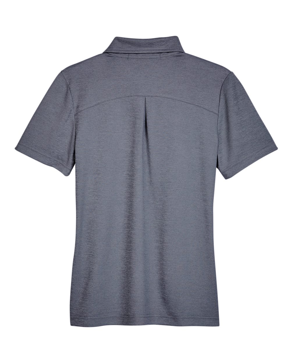 Front View of Navy Heather Women's CrownLux Performance® Address Melange Polo - DG22W