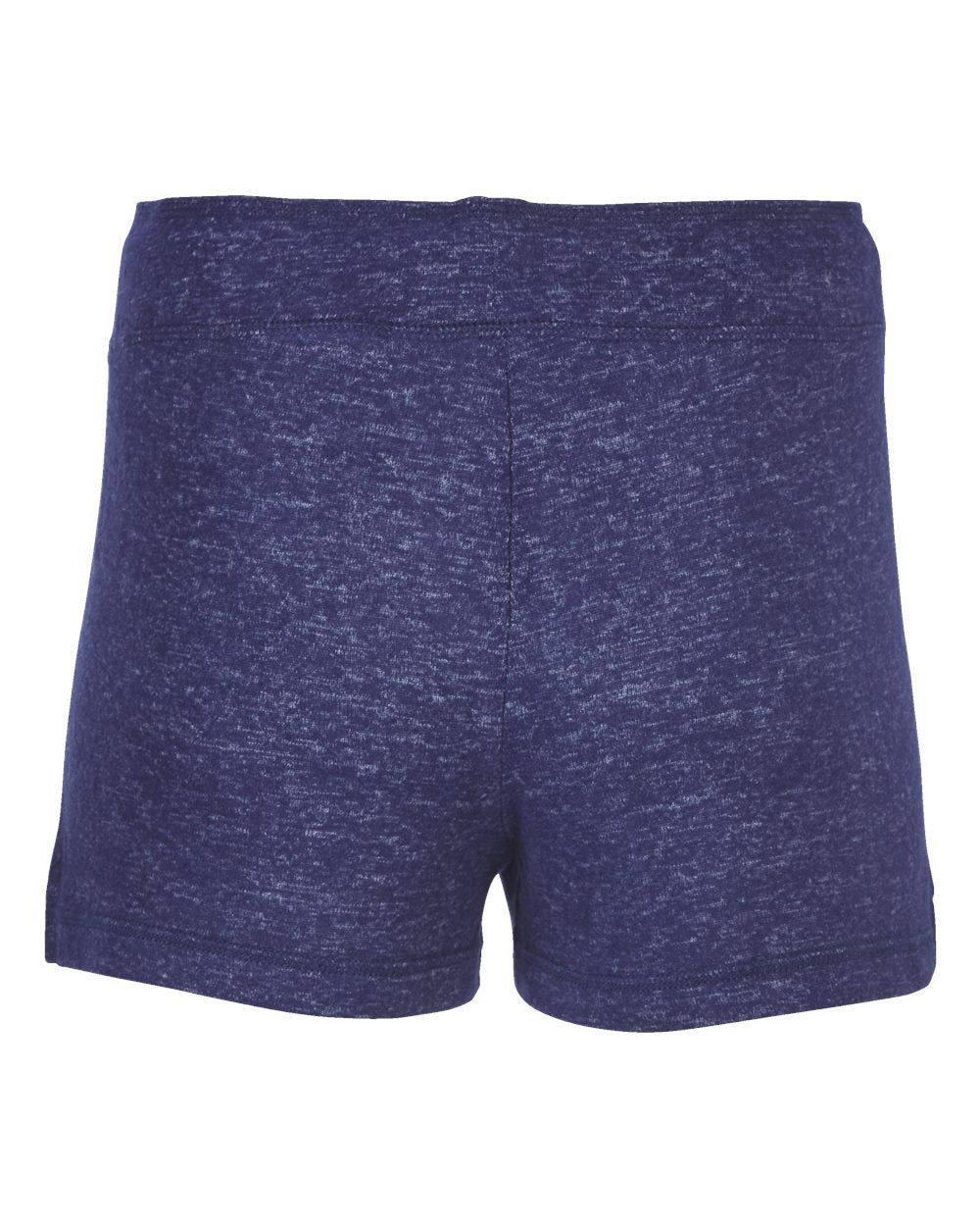 Front View of Navy Heather Women's Cuddle Fleece Shorts - L11