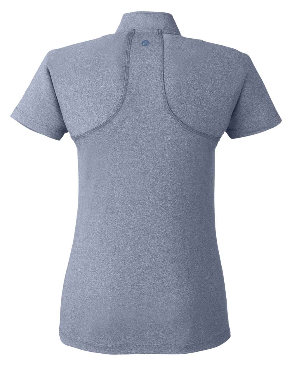Rear View of Navy Heather Women's Quinn Polo - SW200L