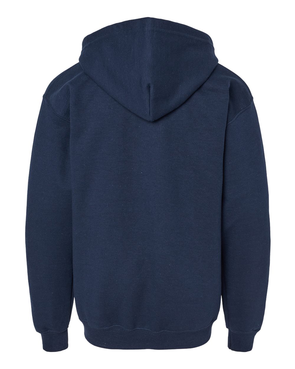 Front View of Navy Heavy Blend™ Youth Full-Zip Hooded Sweatshirt - 18600B