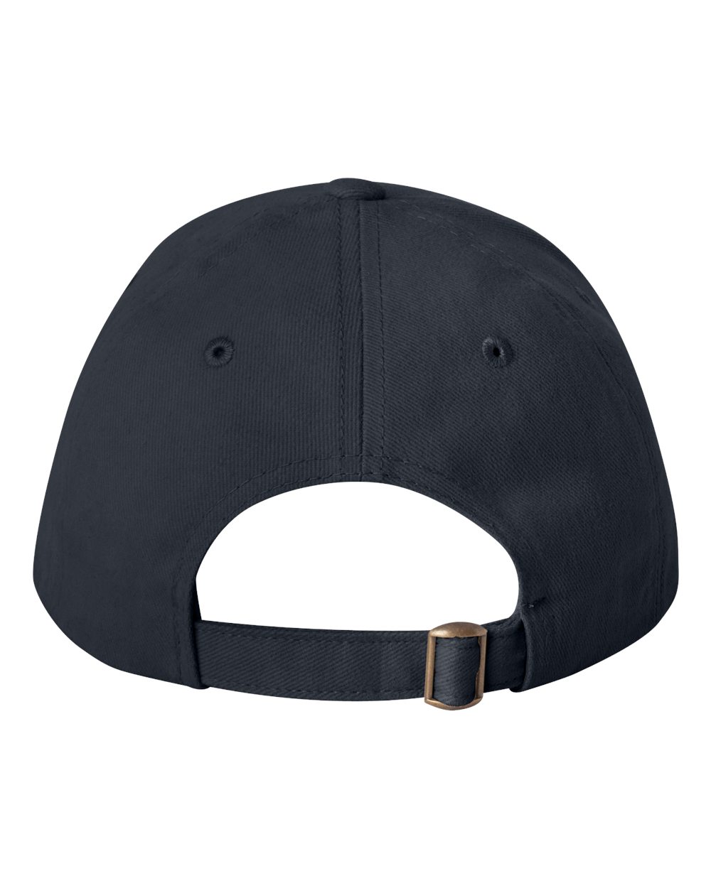 Front View of Navy Heavy Brushed Twill Structured Cap - 9910