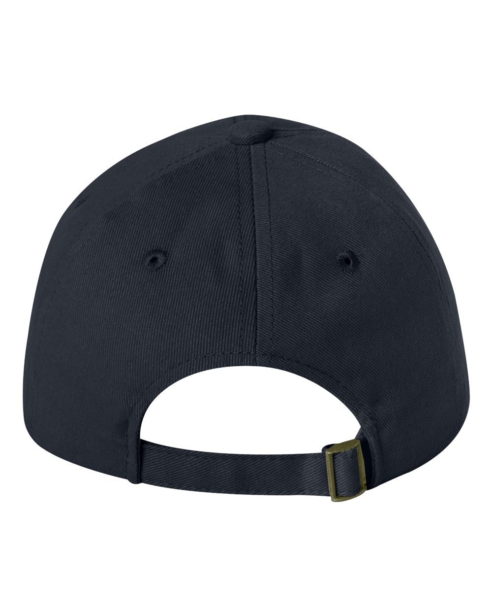 Front View of Navy Heavy Brushed Twill Unstructured Cap - 9610