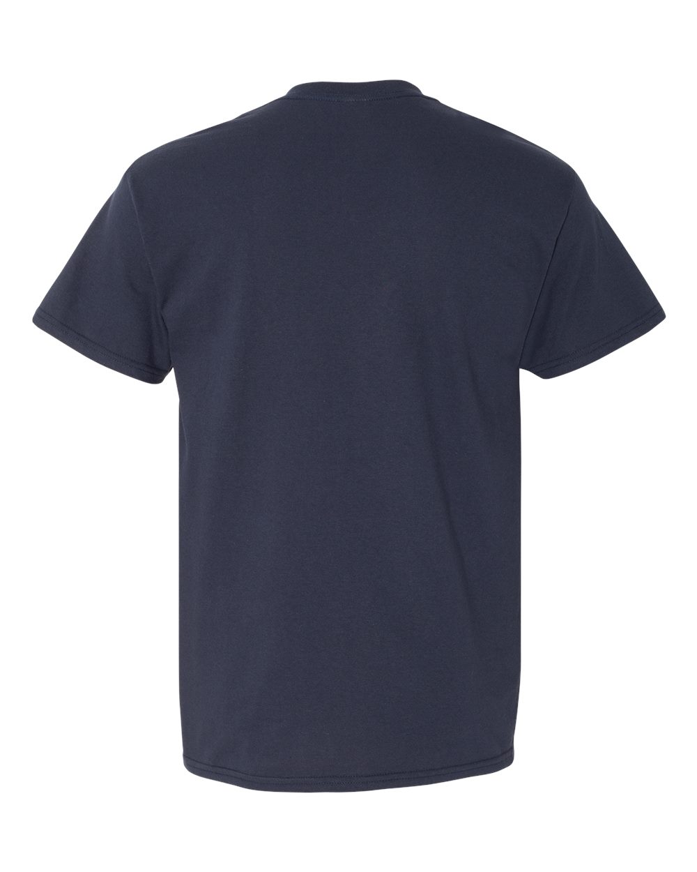 Front View of Navy Heavy Cotton™ Pocket T-Shirt - 5300