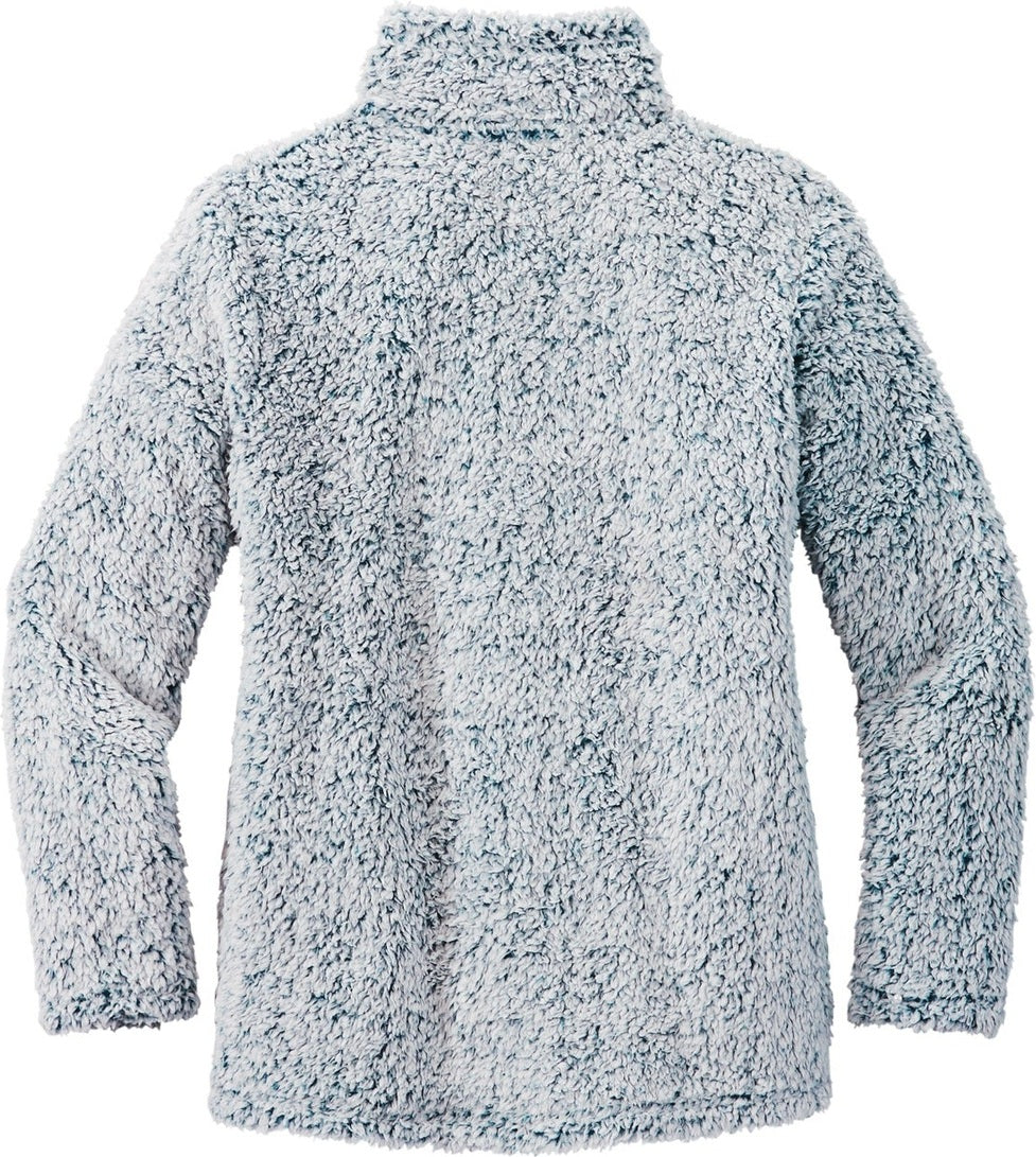 Front View of Navy Hthr Port Authority Women's Cozy 1/4-Zip Fleece L130