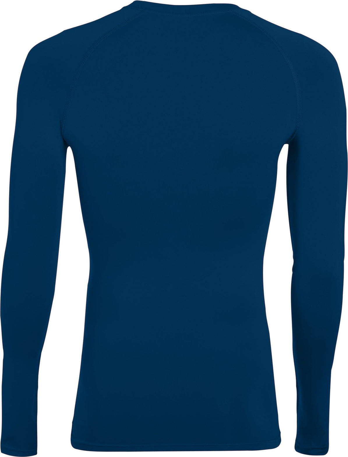 Rear View of NAVY HYPERFORM LS COMPRESSION SHIRT