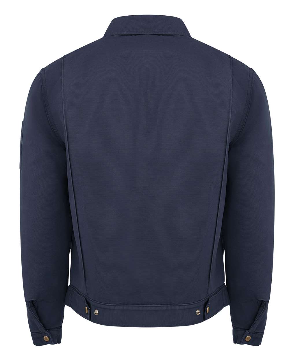 Front View of Navy Industrial Duck Jacket - LJ53