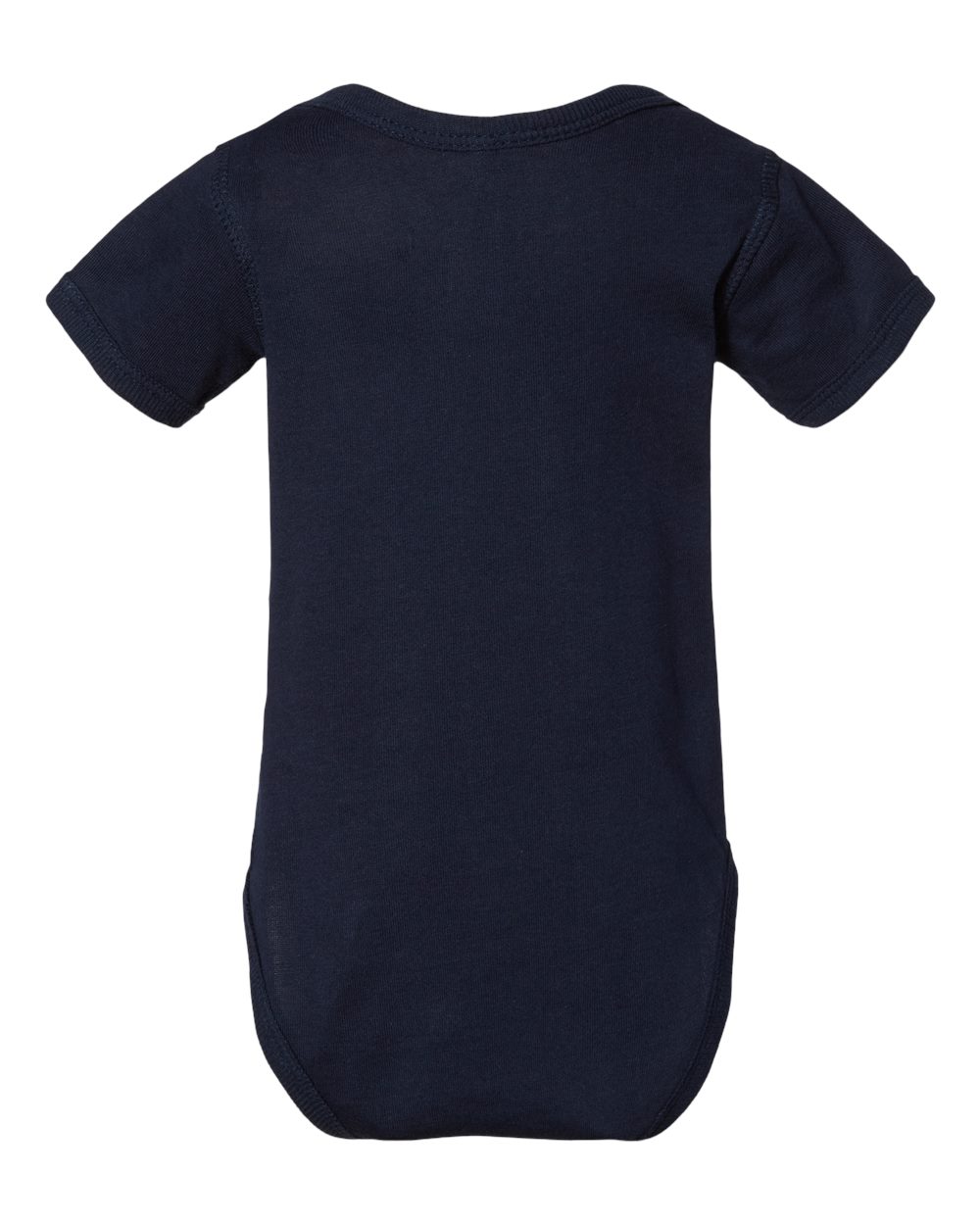 Front View of Navy Infant Fine Jersey Bodysuit - 4424