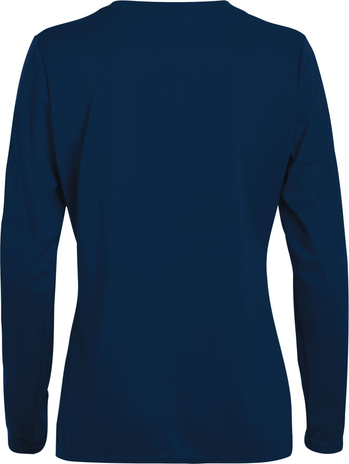 Rear View of NAVY LADIES L/S WICKING T-SHIRT