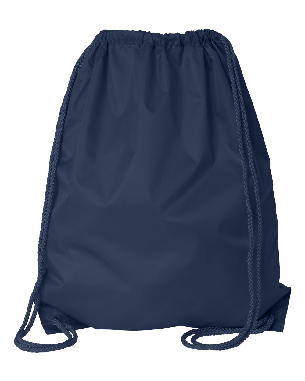 Front View of Navy Large Drawstring Pack with DUROcord - 8882