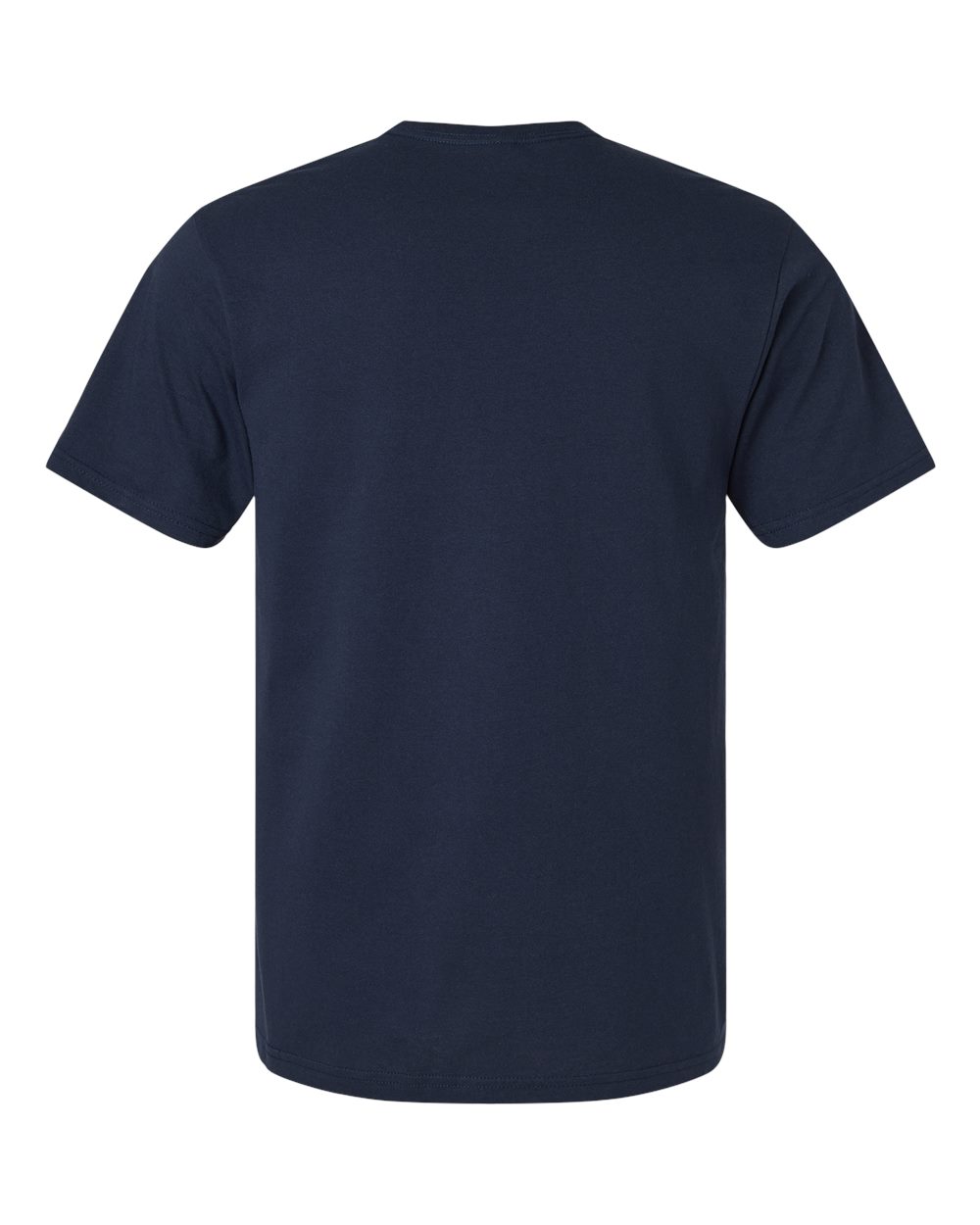 Rear View of Navy Light Cotton T-Shirt - 3000