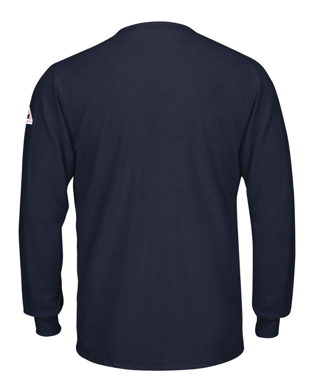 Front View of Navy Long Sleeve Lightweight T-Shirt - SMT8