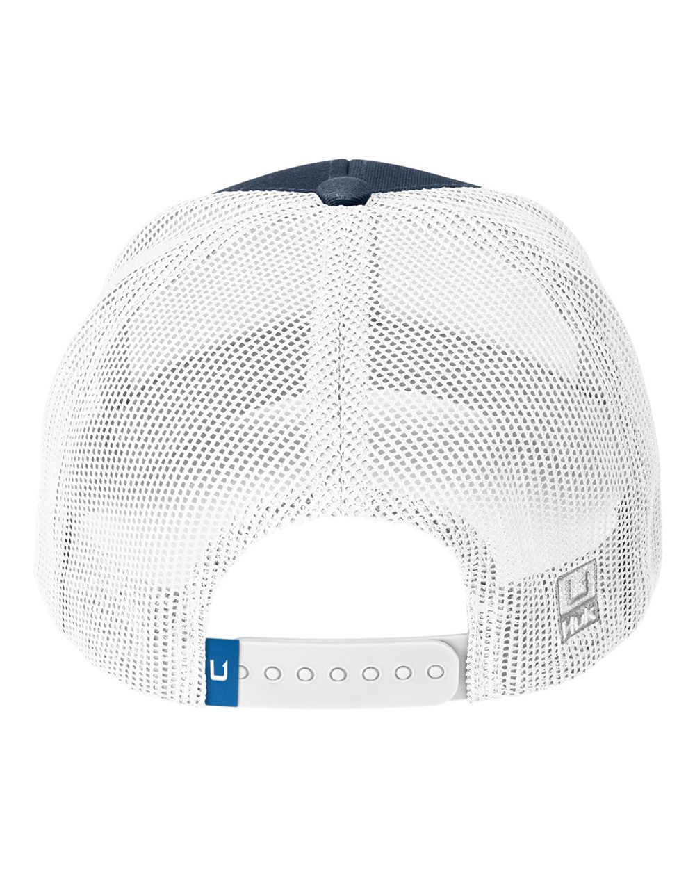 Rear View of Navy LoPro Snapback Trucker Cap - H3L0001