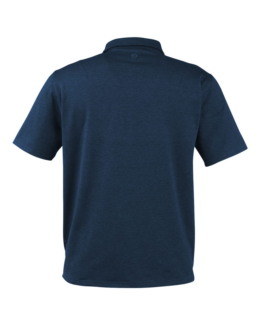Rear View of Navy Marbled Fairway Polo - MDP1799