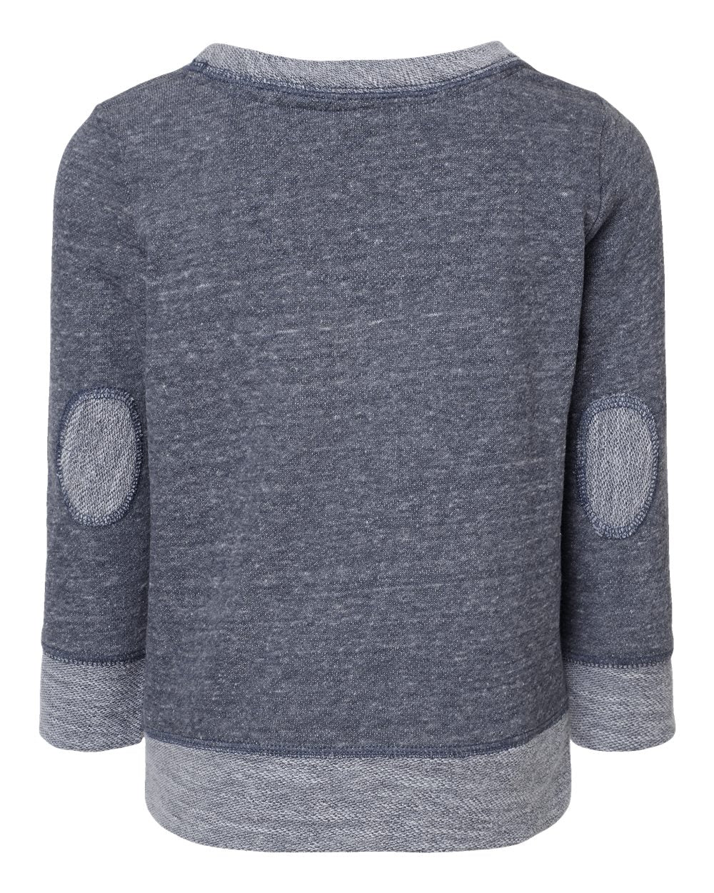 Front View of Navy Melange Toddler Harborside Mélange French Terry Crew - 3379