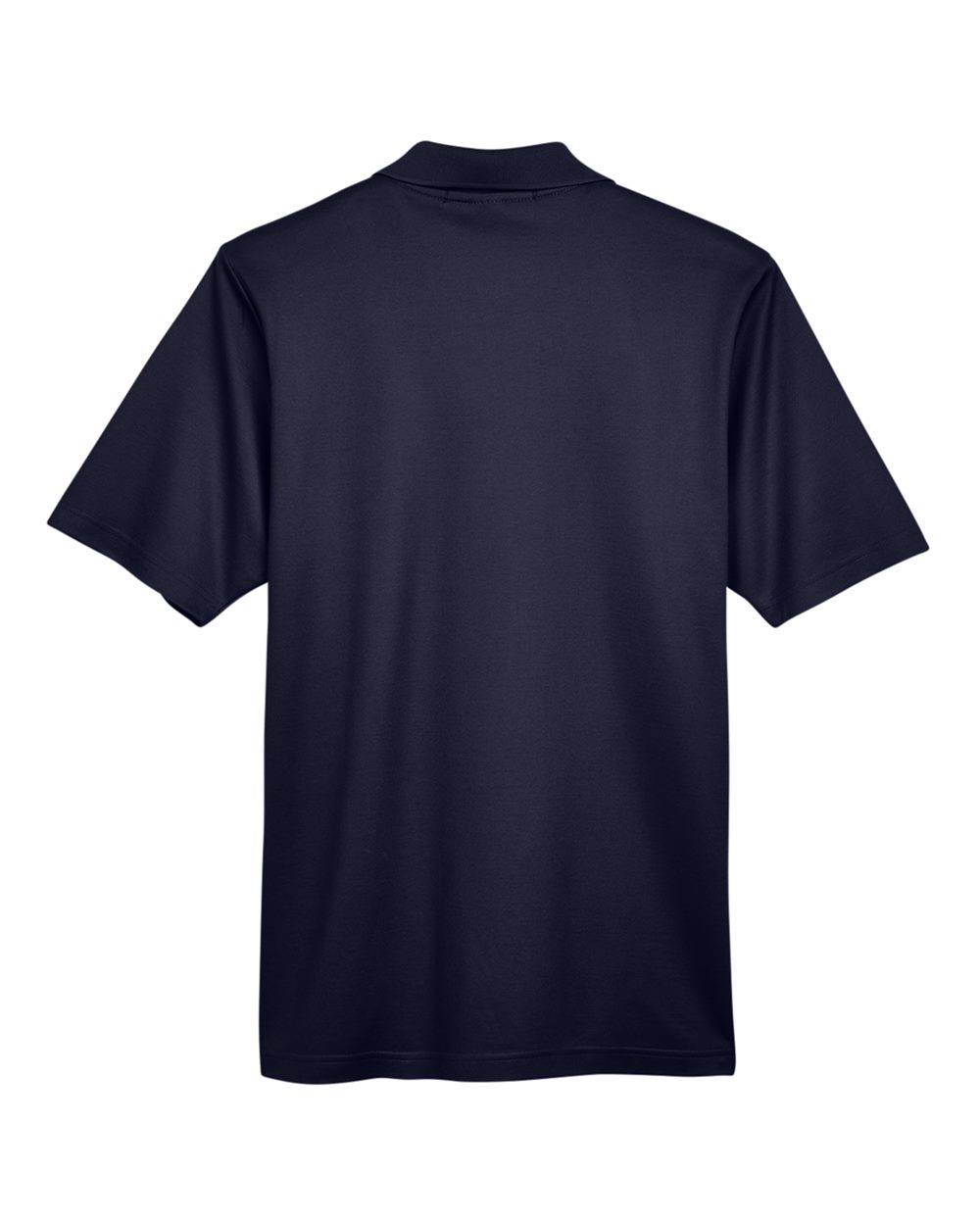 Front View of Navy Men's CrownLux Performance® Plaited Polo - DG20