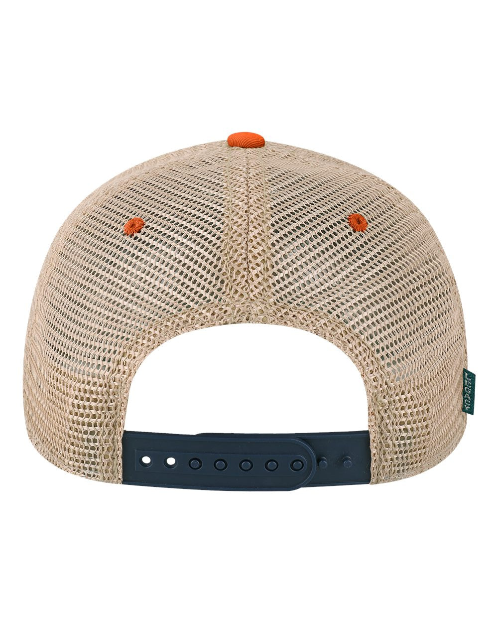 Front View of Navy/ Orange/ Khaki Old Favorite Trucker Cap - OFA