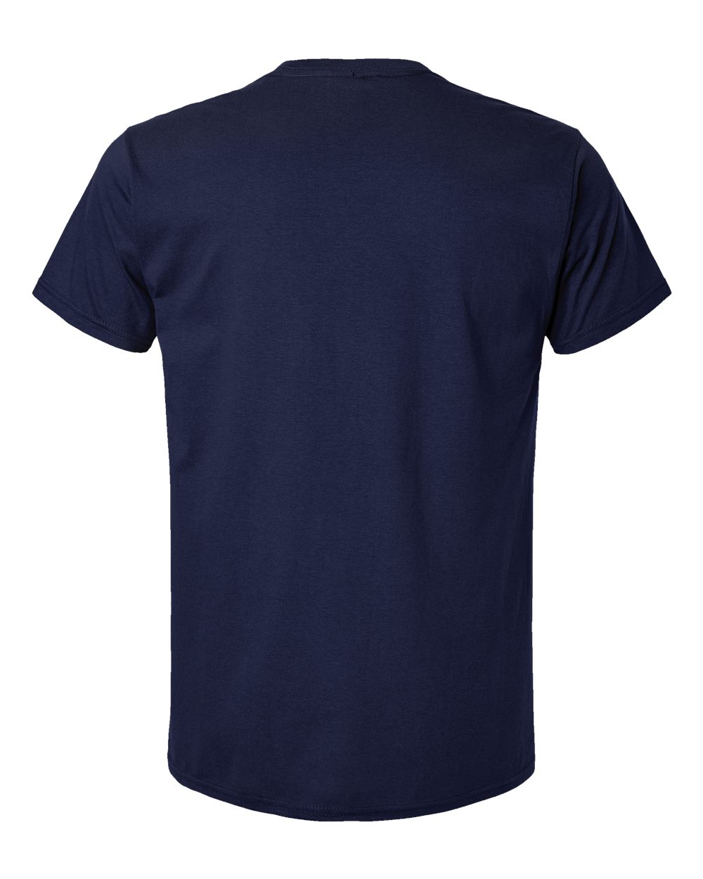 Rear View of Navy Perfect-T DTG T-Shirt - 498PT