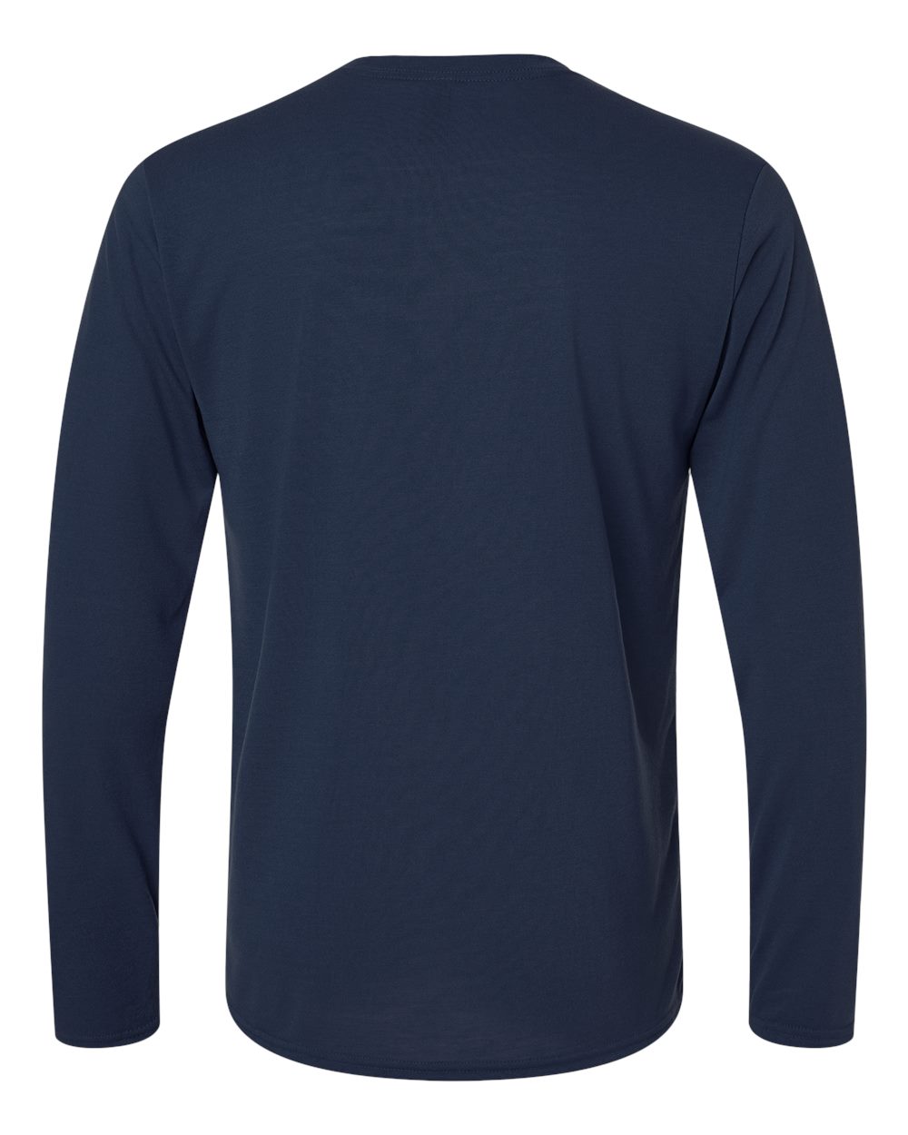 Front View of Navy Performance® Long Sleeve T-Shirt - 42400