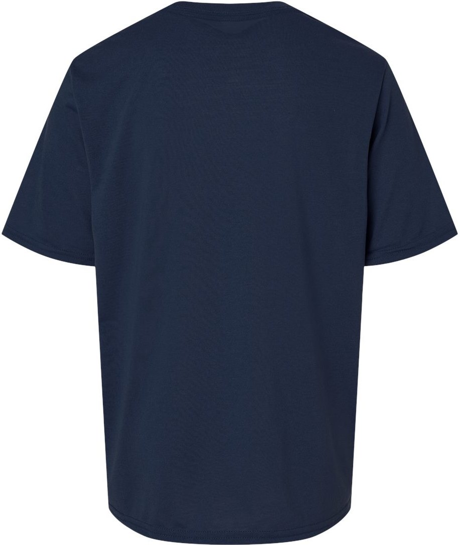 Front View of Navy Performance® Youth T-Shirt - 42000B