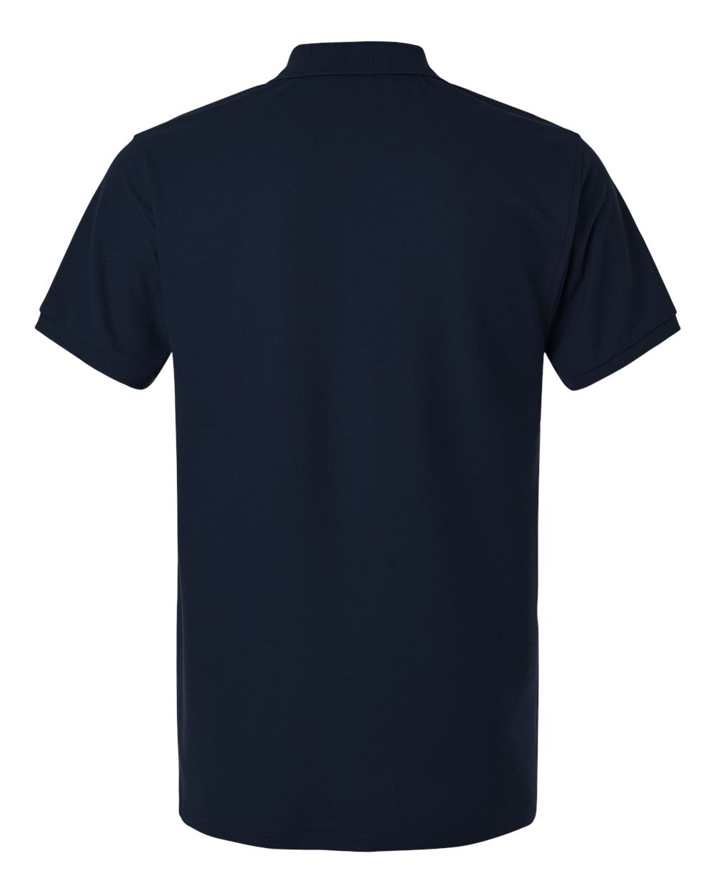 Front View of Navy Pique Polo - 62800
