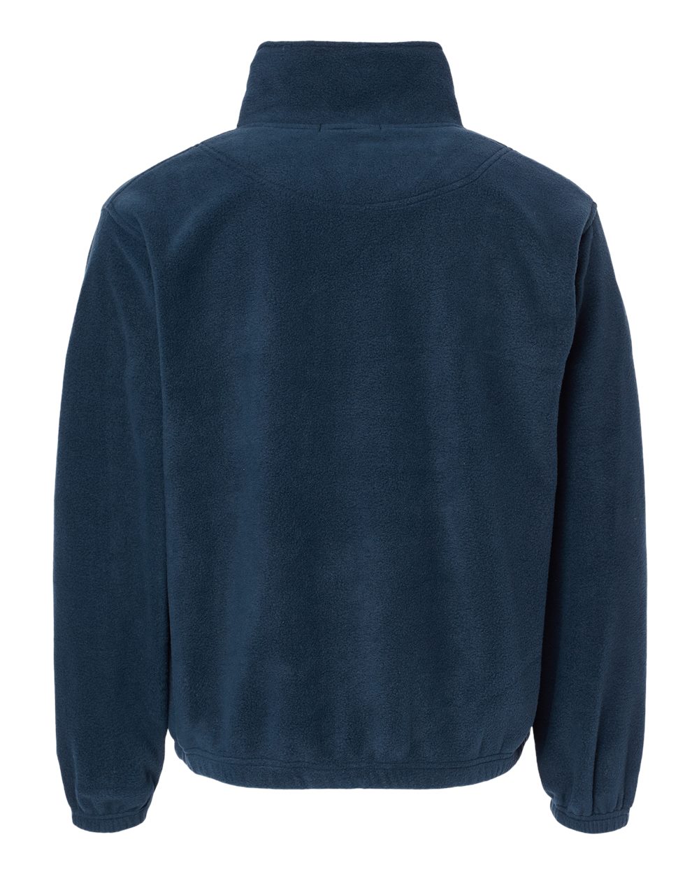 Front View of Navy Polar Fleece Quarter-Zip Pullover - 3052