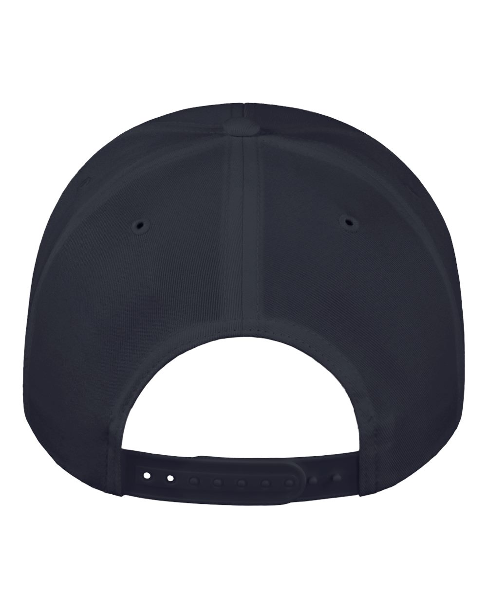 Rear View of Navy Poly Twill Cap - VC905 plain