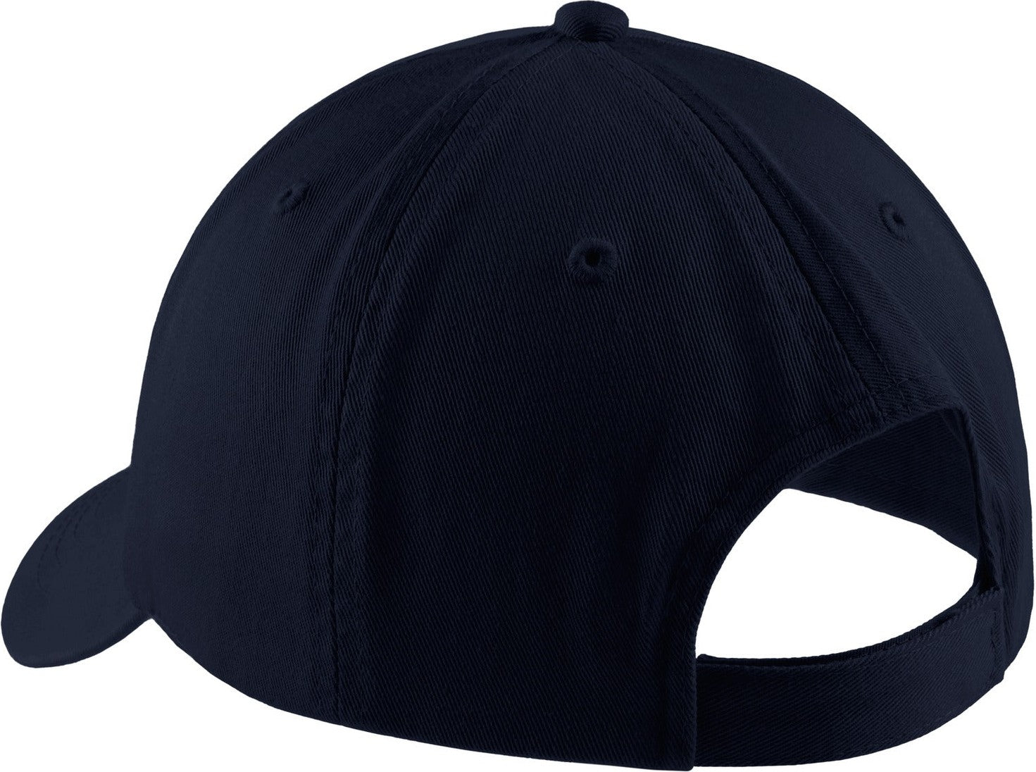 Front View of Navy Port Authority Washed Twill Cap. CP78