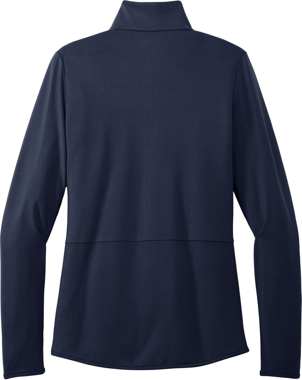 Rear View of Navy Port Authority Women's Accord Stretch Fleece Full-Zip LK595
