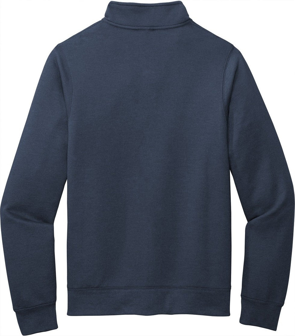 Front View of Navy Port & Co Core Fleece Cadet Full-Zip Sweatshirt PC78FZ