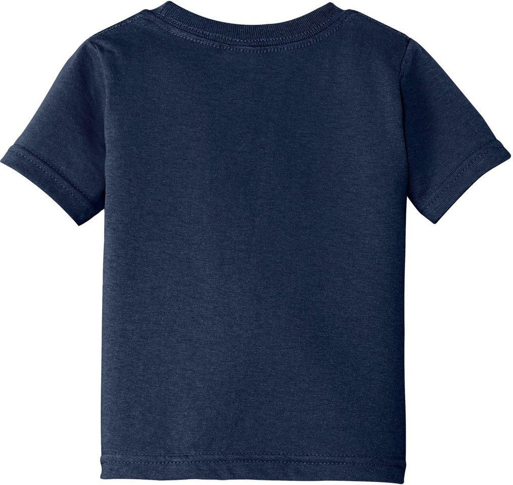 Front View of Navy Port & Co Infant Core Cotton Tee. CAR54I