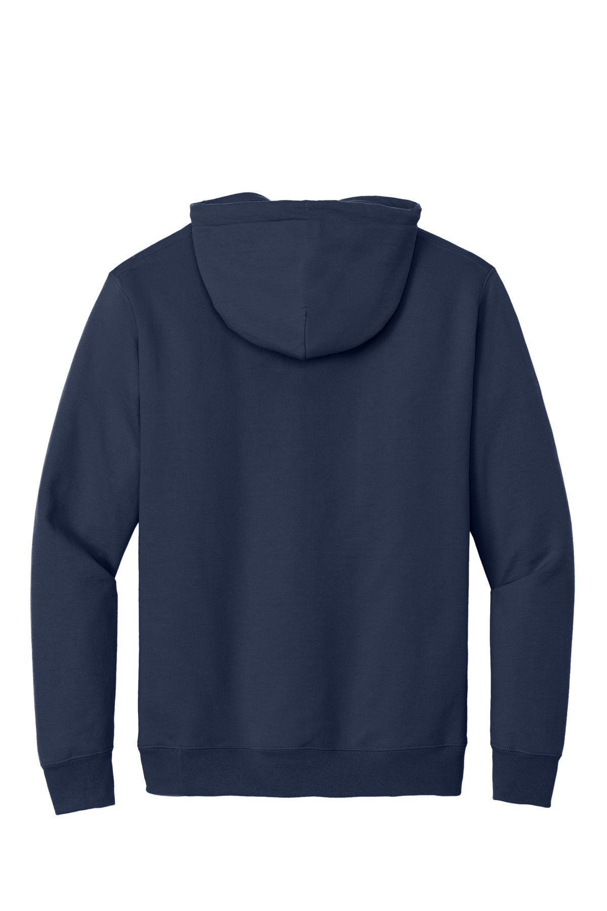 Rear View of Navy Port & Co Tall Essential Fleece Pullover Hooded Sweatshirt. PC90HT