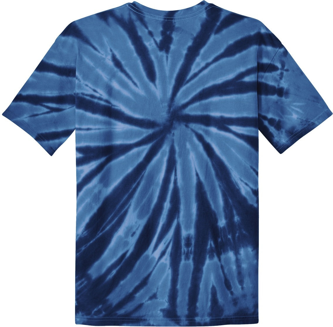 Rear View of Navy Port & Co Tie-Dye Tee. PC147