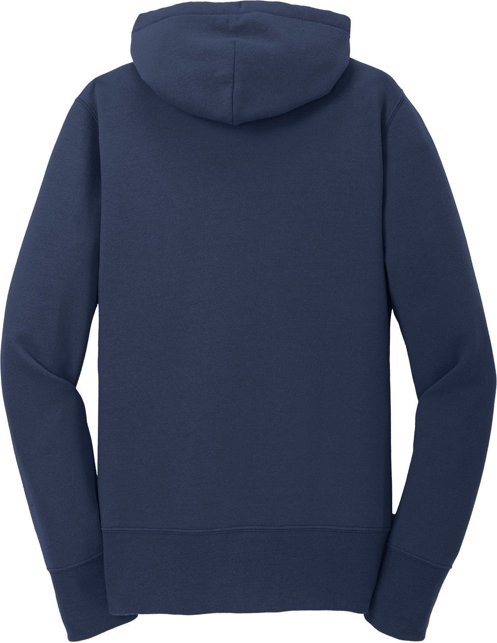 Front View of Navy Port & Co Women's Core Fleece Full-Zip Hooded Sweatshirt. LPC78ZH