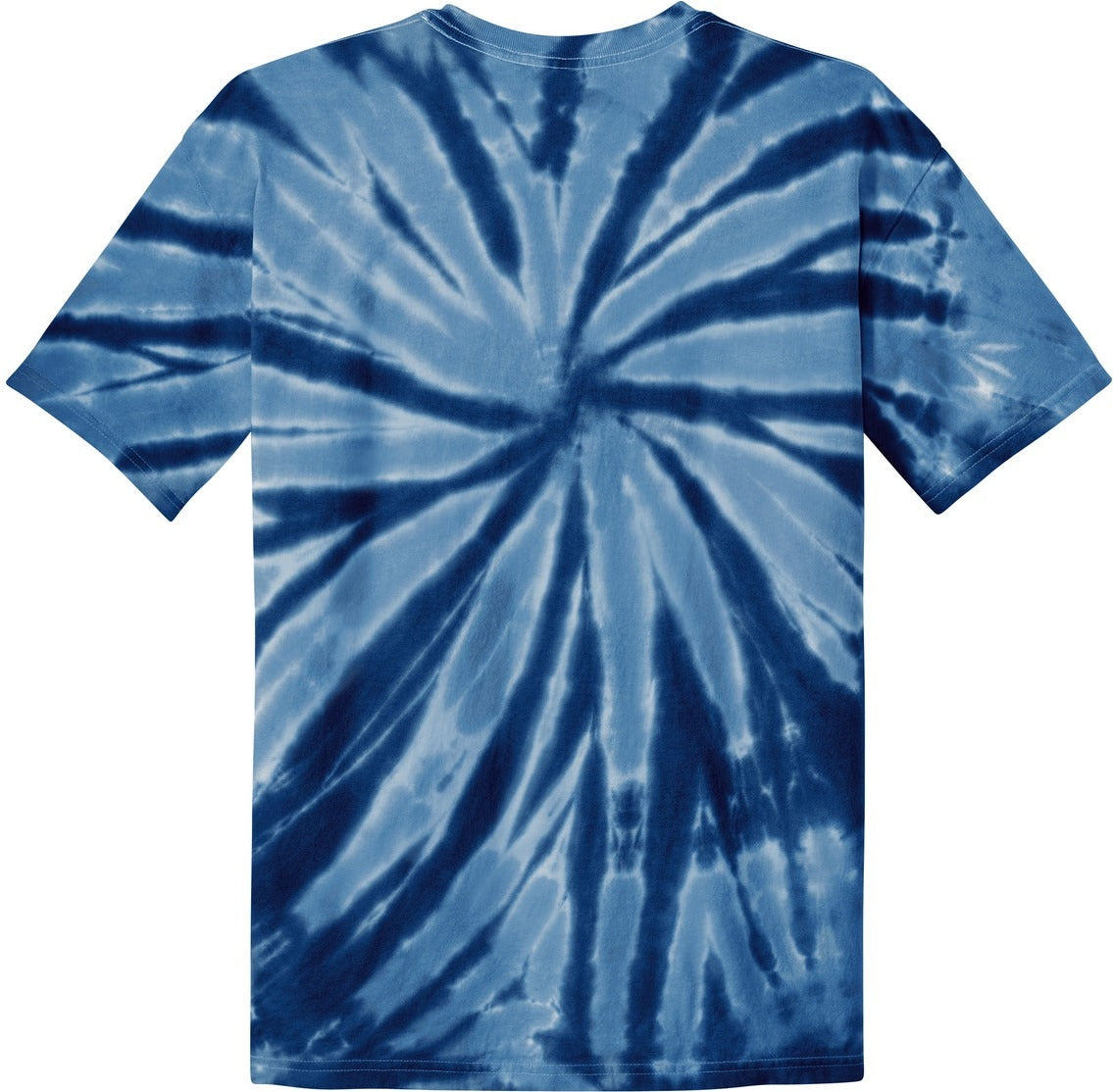 Front View of Navy Port & Co Youth Tie-Dye Tee. PC147Y