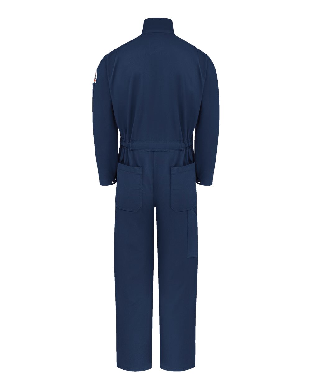 Rear View of Navy Premium Coverall - EXCEL FR® ComforTouch® - 7 oz. - CLB2
