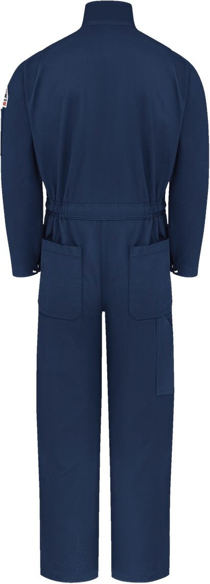 Front View of Navy Premium Coverall - EXCEL FR® ComforTouch® - 7 oz. - CLB2