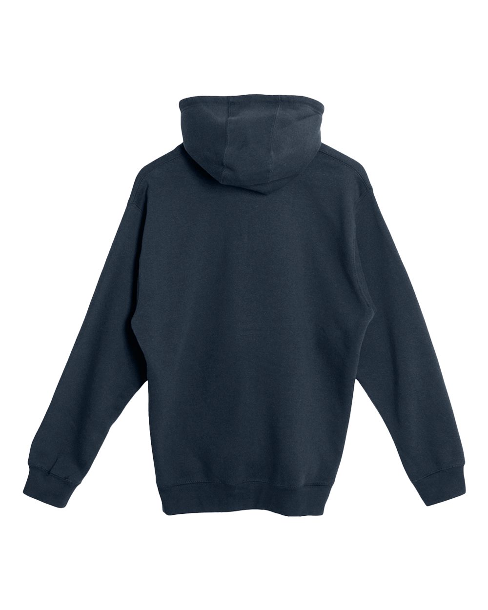 Rear View of Navy Premium Full-Zip Hooded Sweatshirt - LS14003
