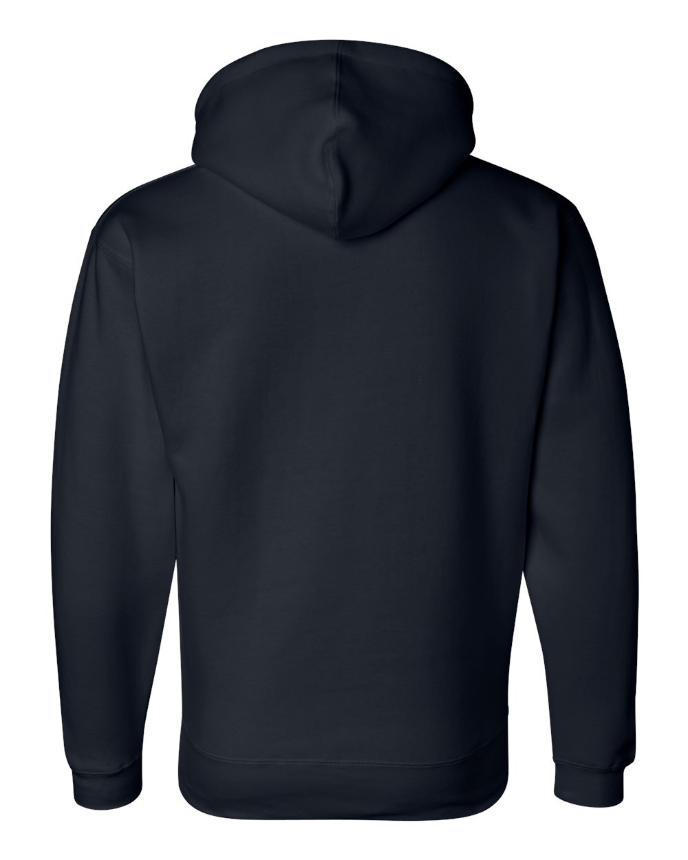 Front View of Navy Premium Hooded Sweatshirt - 8824