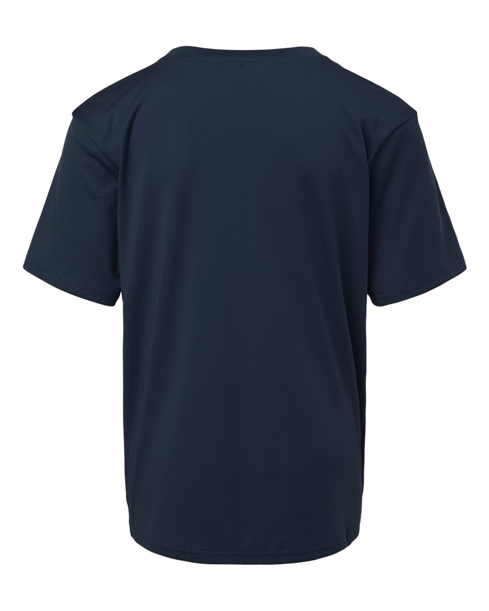 Front View of Navy Pro-Lock Youth Performance T-Shirt - 48000Y