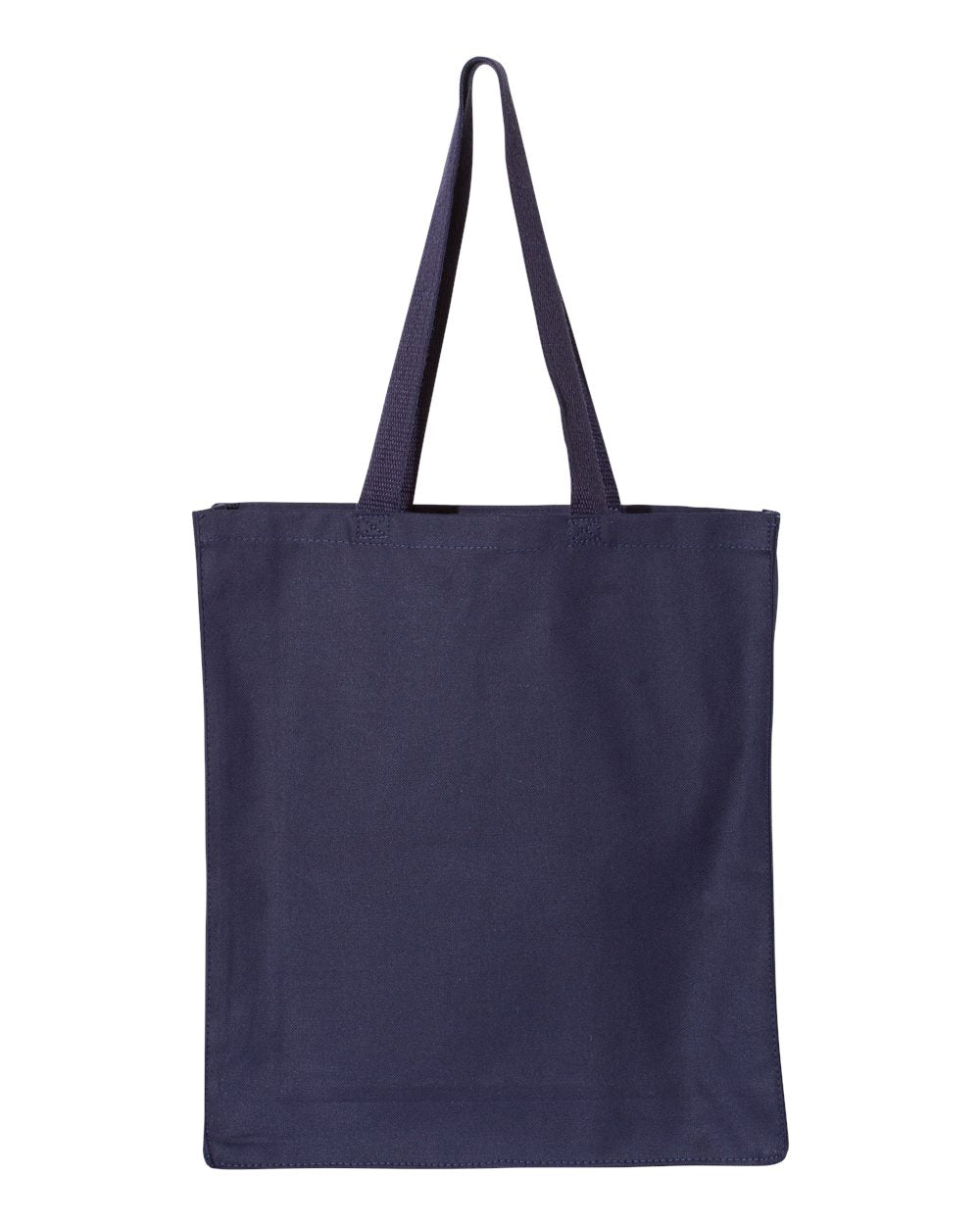 Front View of Navy Promotional Shopper Tote - OAD100