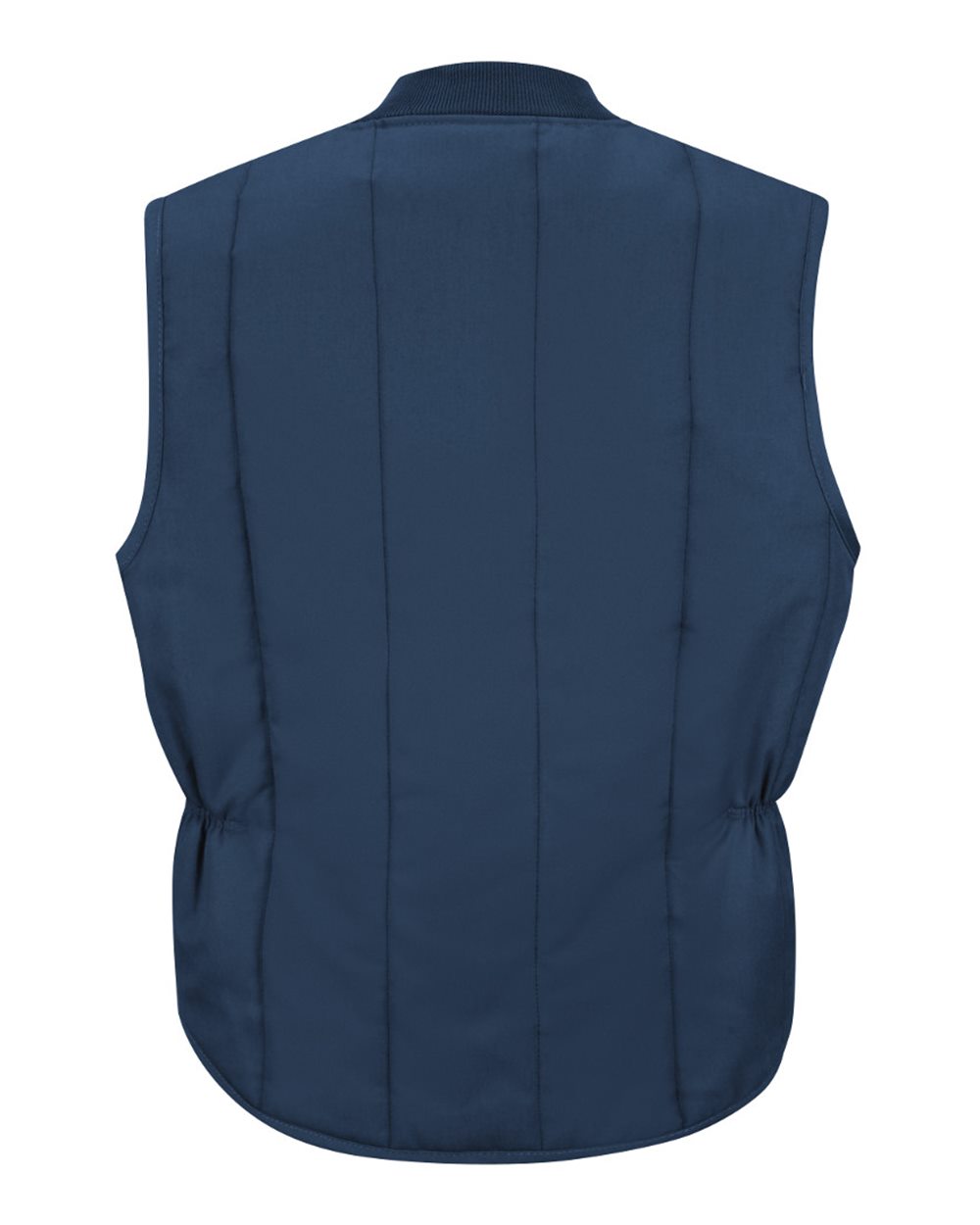 Front View of Navy Quilted Vest - Tall Sizes - VT22T