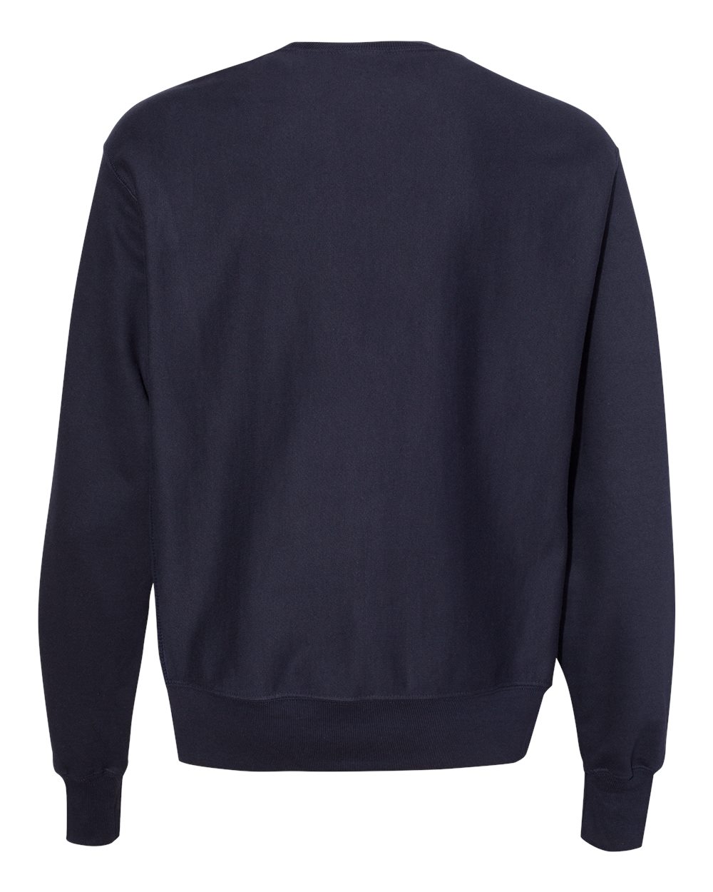 Front View of Navy Reverse Weave® Crewneck Sweatshirt - S149