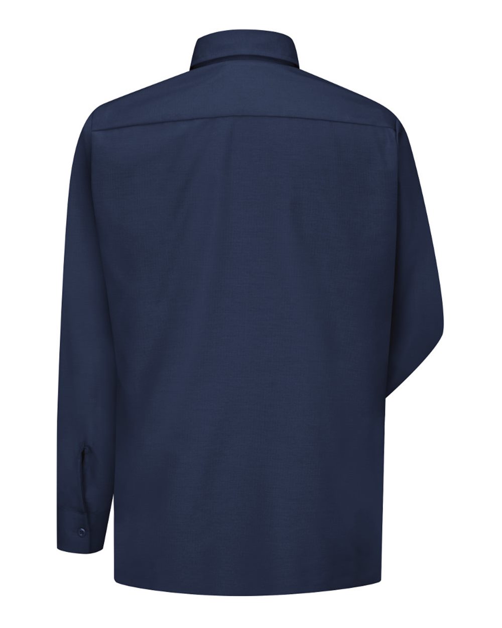 Front View of Navy Ripstop Long Sleeve Shirt - Tall Sizes - SY50T