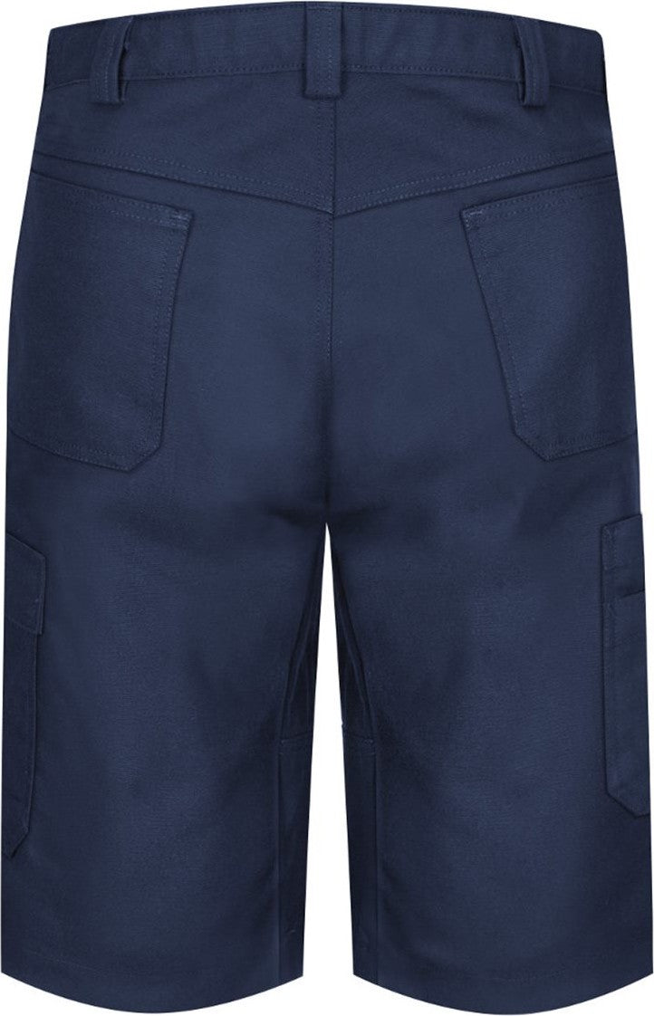 Rear View of Navy Shop Shorts - PT4A