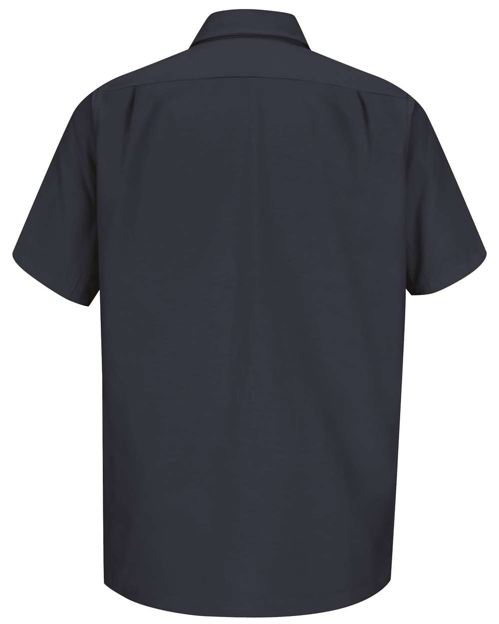 Front View of Navy Short Sleeve Work Shirt - WS20
