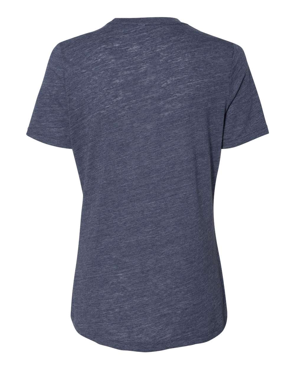 Front View of Navy Slub Women’s Relaxed Fit Vintage Slub Tee - 6416