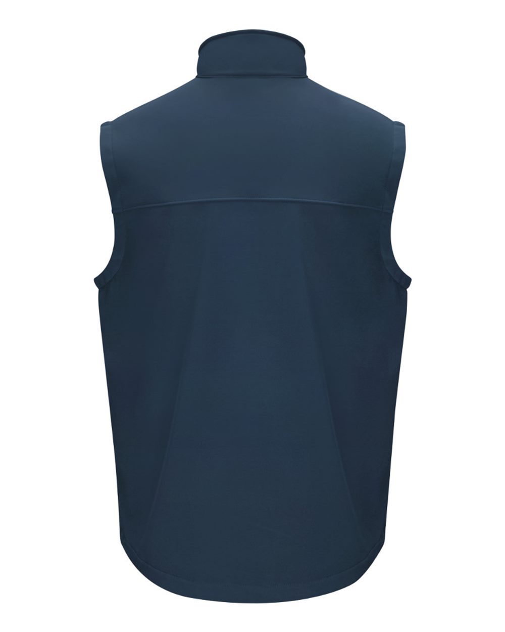 Front View of Navy Soft Shell Vest - VP62