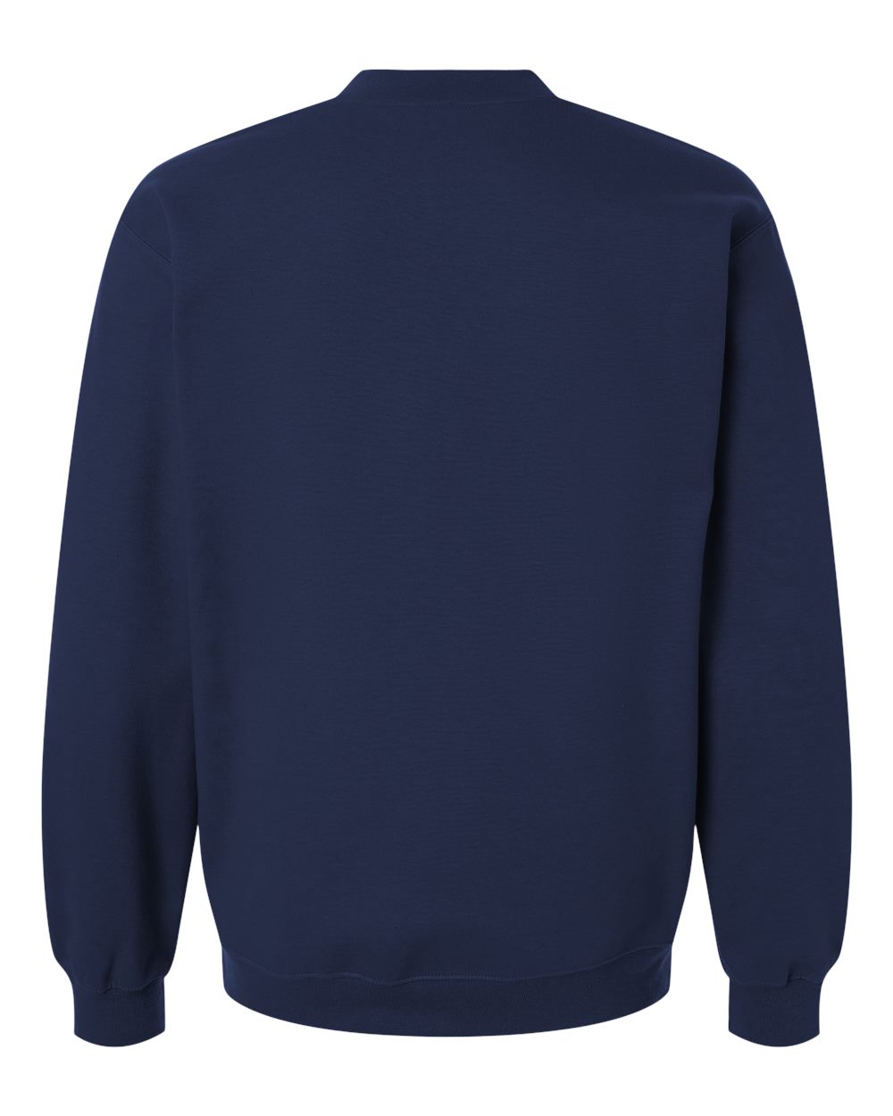 Rear View of Navy Softstyle® Midweight 1/4 Zip Sweatshirt - SF008