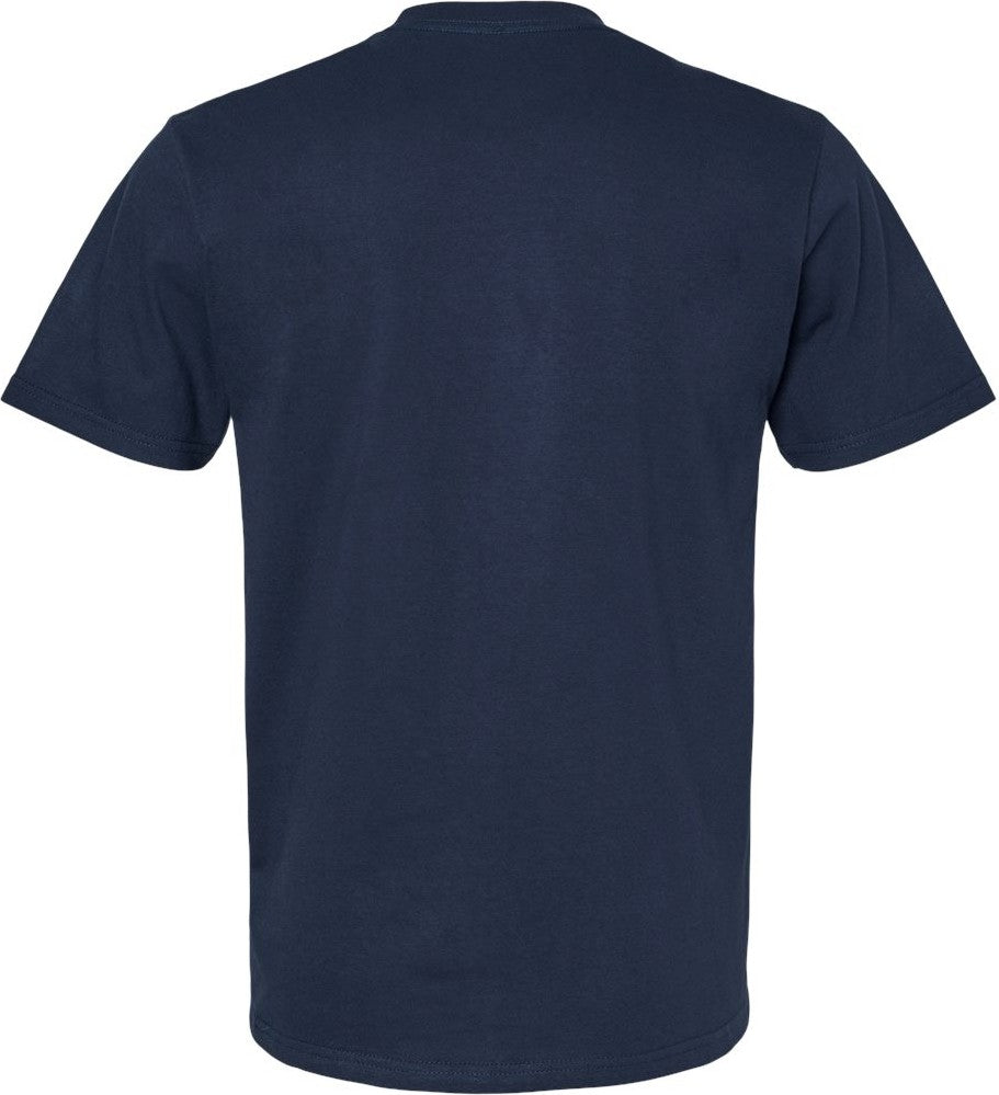 Front View of Navy Softstyle® Midweight T-Shirt - 65000