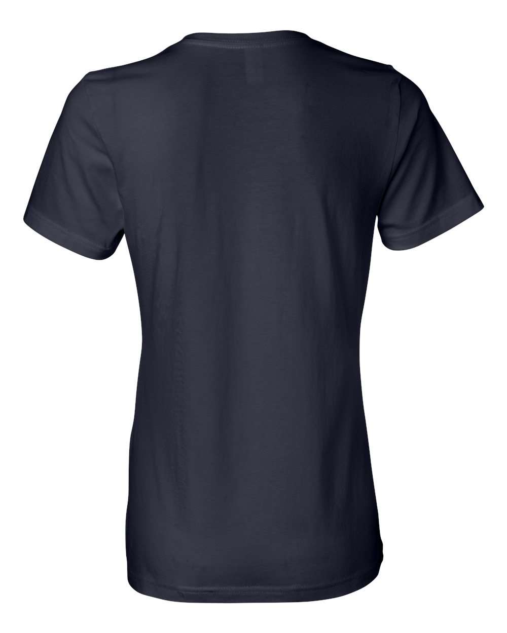 Rear View of Navy Softstyle® Women’s Lightweight T-Shirt - 880